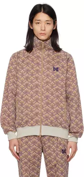 Бежевый жаккардовый жакет NEEDLES