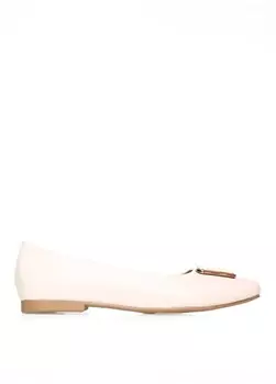 Бежевый женские балетки Fabrika