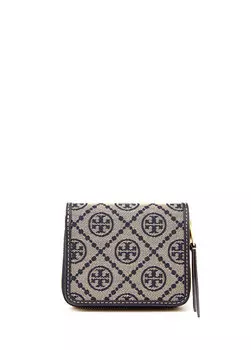 Бежевый женский кошелек с логотипом Tory Burch