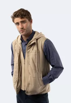 Бежевый жилет с капюшоном American Heritage