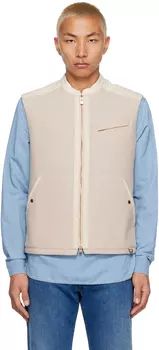 Бежевый жилет со вставками Agnona