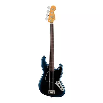 Безладовая 4-струнная бас-гитара Fender American Professional II Jazz Bass с палисандровой накладкой (для правой руки, Dark Night) Fender American Professional II Jazz Bass Fretless 4-String Guitar (Dark Night)