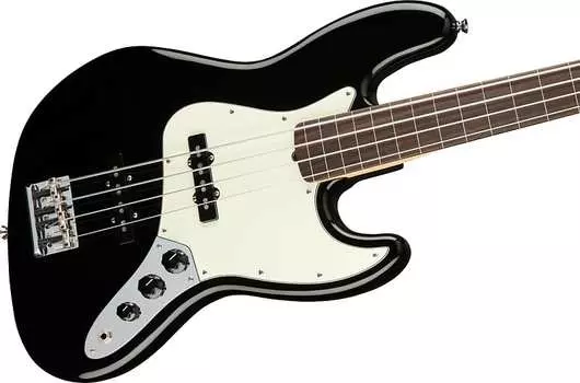 Безладовая накладка на гриф Fender American Pro Jazz Bass из палисандра, черная с футляром American Pro Jazz Bass Fretless