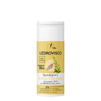Безмасляный тоник-эссенция с ага-кислотами для лица для открытия пор Uzdrovisco, 150 мл