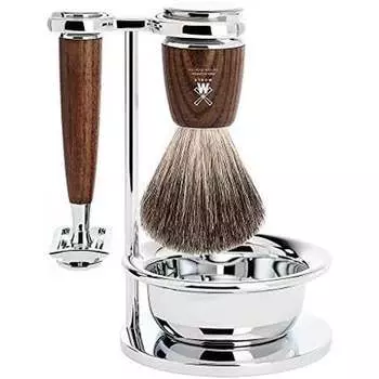 Безопасная бритва MHLE RYTMO, набор из 4 предметов, пропаренный пепел M Mhle