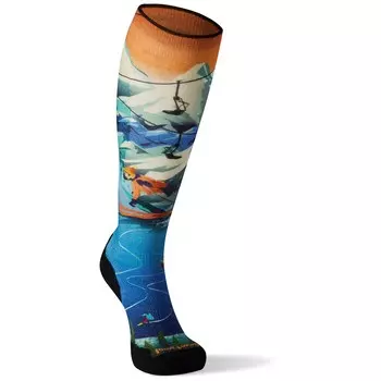 Безрецептурные носки Smartwool Targeted Cushion Lift Bunny Print - женские, синий