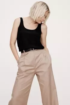 Безрукавка из 100% шелка Banana Republic, черный