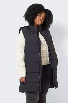 Безрукавка с мягкой подкладкой SLEEVELESS Curve NOISY MAY, черный