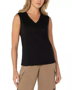 Безрукавка с V-образным вырезом Liverpool Los Angeles, черный