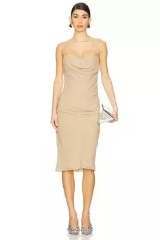 Безрукавное миди-платье The Attico, pale pink