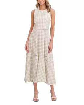 Безрукавное платье миди с высоким воротом Ted Baker, коричневый/бежевый