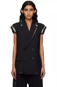 Безрукавный блейзер Sacai, черный