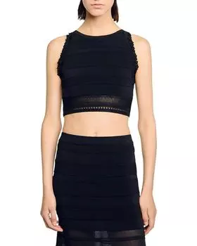 Безрукавный джемпер Sandro, черный