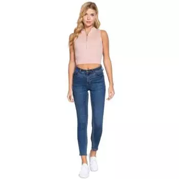 Безрукавный свитер в рубчик с застежкой-молнией FASHNZFAB, цвет cloud pink