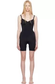 Безупречный скульптурный боди до середины бедра Skims, цвет onyx