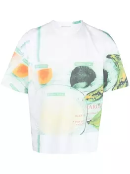 Bianca Saunders футболка с графичным принтом, белый