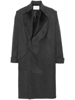 Bianca Saunders однобортное пальто Pinches из шерсти, серый