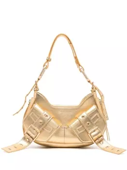 Biasia сумка на плечо Y2K с эффектом металлик, золотистый