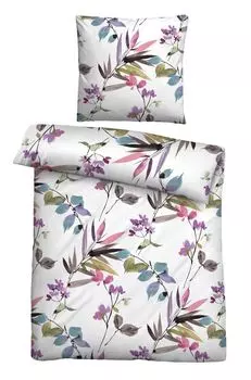 Biberna 0026175 Постельное белье из хлопчатобумажной ткани ВЕСНА цвет: альт, размер: 1x 155x220 см + 1x 80x80 см
