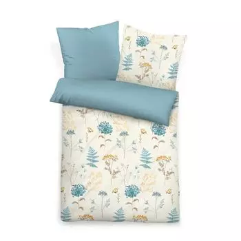 Biberna 0616186 Постельное белье Mako из сатина GRAESTER цвет: перламутр, размер: 1х 135х200 см + 1х 80х80 см