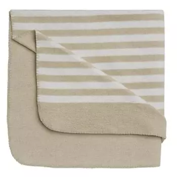 Biberna 0837476 меланжевое одеяло 1х 150х200 см STRIPES цвет: шпаклевка, размер: 1х 150х200 см