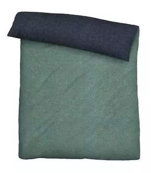Biberna 0840500 меланжевая фланелевая наволочка UNI цвет: тростниково-зеленый, размер: 1x 155x200 см + 1x 80x80 см