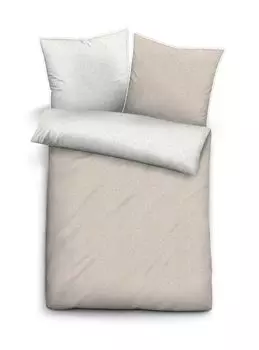 Biberna меланжевое фланелевое постельное белье окантовка однотонная 80х80 см шпаклевка