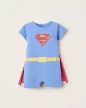 Биби мальчик комбинезон пижама с короткими рукавами и накидкой Zippy, голубой