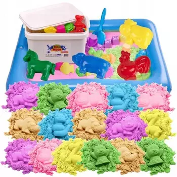 Bibimoon Kinetic Sand 16 кг Набор форм для песочницы Inna marka
