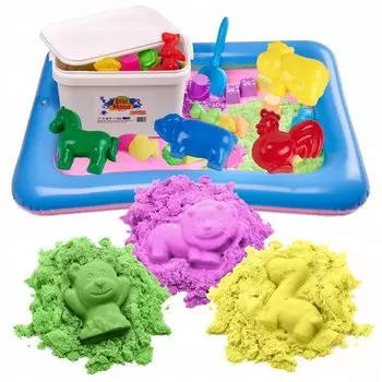 Bibimoon Kinetic Sand 3 кг Набор форм для песочницы Inna marka