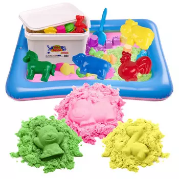 Bibimoon Kinetic Sand 3 кг Набор форм для песочницы Inna marka