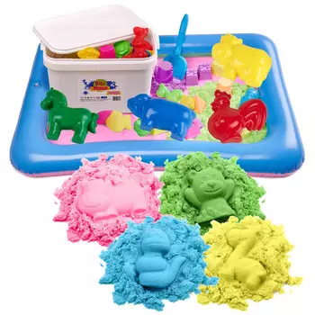 Bibimoon Kinetic Sand 4 кг Набор форм для песочницы Inna marka