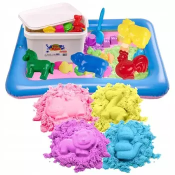 Bibimoon Kinetic Sand 4 кг Набор форм для песочницы Inna marka