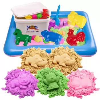 Bibimoon Kinetic Sand 5 кг Набор форм для песочницы Inna marka
