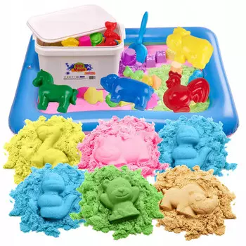 Bibimoon Kinetic Sand 6 кг Набор форм для песочницы Inna marka
