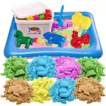 Bibimoon Kinetic Sand 8 кг Набор форм для песочницы Inna marka