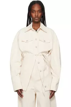 Библиос джинсовая куртка Sportmax, экрю