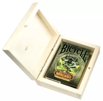 BICYCLE WORD OF WORDCRAFT BURNING CRUSADE Игральные карты, 1 КОЛОДА в деревянной коробке*