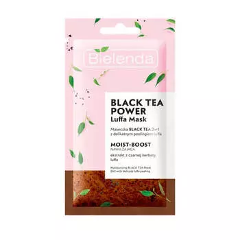 Bielenda Black Tea Power Luffa Mask Увлажняющая маска 2в1 с нежным пилингом 8г