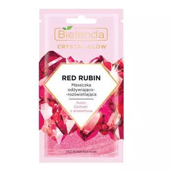 Bielenda Crystal Glow Red Rubin питательная и осветляющая маска 8г