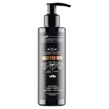 Bielenda Only For Men Barber гель для умывания с растительностью на лице, 190 г