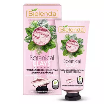 Bielenda Веганский дневной и ночной крем Botanical Clays с розовой глиной 50мл