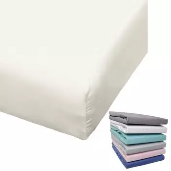 Bierbaum Biber Простыня на резинке Хлопок 100х200 см Белый Серый Синий Розовый Бирюзовый Серебристый Сиреневый Зеленый Серо-коричневый Круглый Эластичный, Цвет: Кремовый