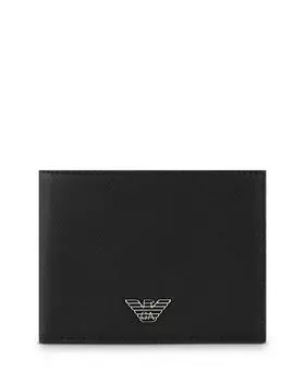 Бифолд-кошелек с монетницей Emporio Armani, черный
