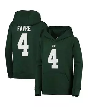 Big Boys Brett Favre Green Грин Бэй Пэкерс Пуловер с именем и номером игрока в отставке Mitchell & Ness