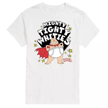 Big & Tall Captain Underpants Tighty Whites Футболка с цветком Licensed Character, белый