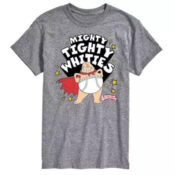 Big & Tall Captain Underpants Tighty Whites Футболка с рисунком Licensed Character, серый