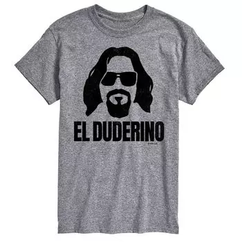 Big & Tall Футболка Big Lebowski El Duderino Licensed Character, серый
