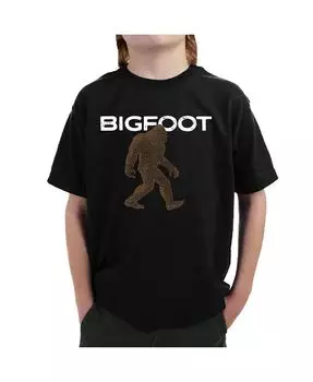 Bigfoot — детская футболка с рисунком для мальчиков LA Pop Art, черный