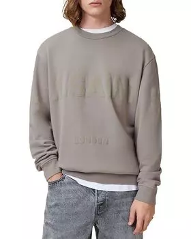 Бигги Хлопковый Свитшот с Логотипом ALLSAINTS, коричневый/бежевый